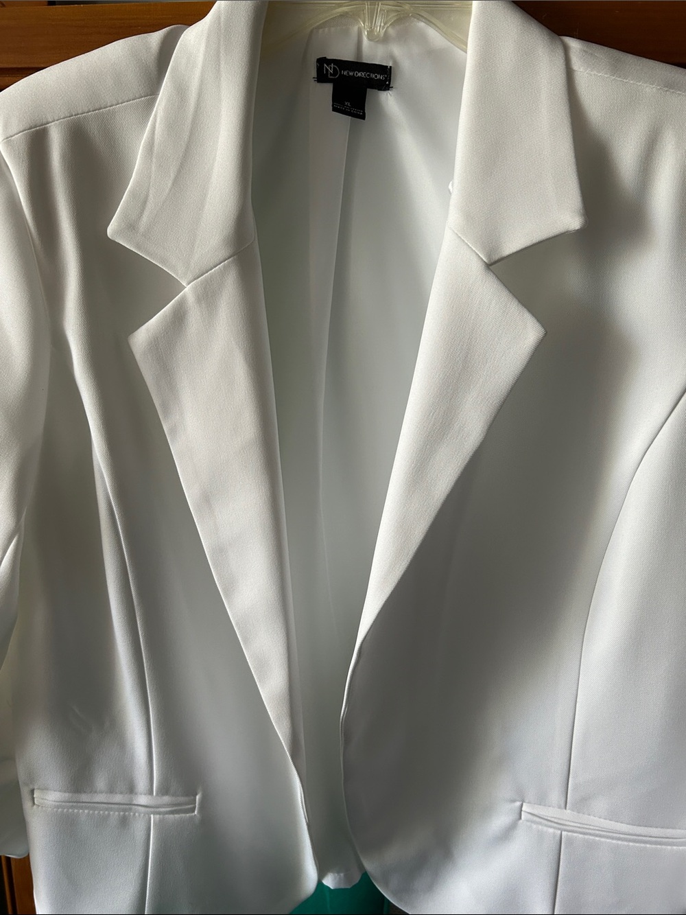 NY Collection White Open-Front Blazer - Picture 4 of 4